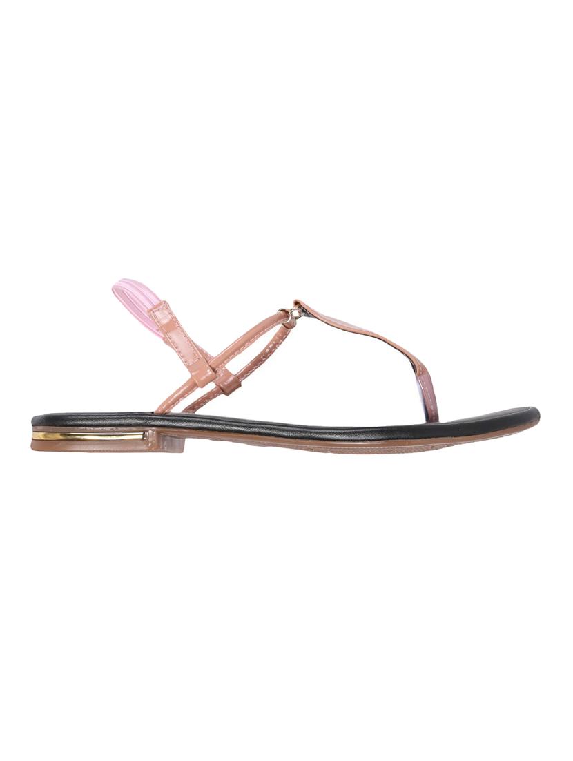 pink t-strap sandals - 17234933 - Zoom Image - 2