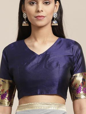 self design banarasi saree with blouse - 17234952 - Standard Image - 4