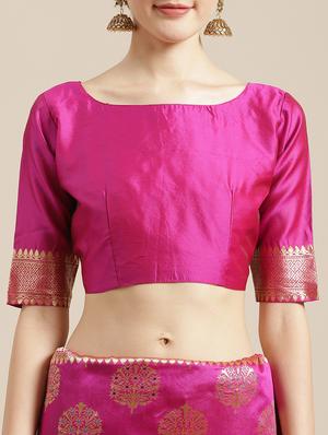 self design banarasi saree with blouse - 17234959 - Standard Image - 4
