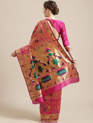 self design banarasi saree with blouse - 17234964 - Standard Image - 2