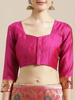 self design banarasi saree with blouse - 17234964 - Standard Image - 4
