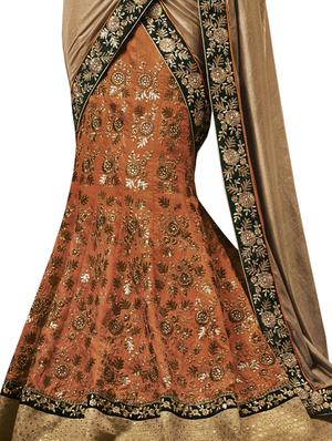 sequined saree lehenga - 17235129 - Standard Image - 3
