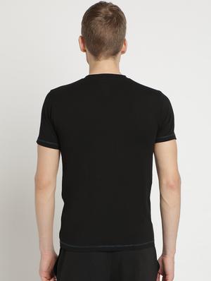 black front print t-shirt - 17235213 - Standard Image - 3