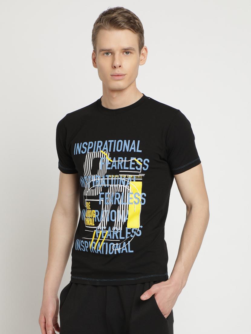 black front print t-shirt - 17235213 - Zoom Image - 2