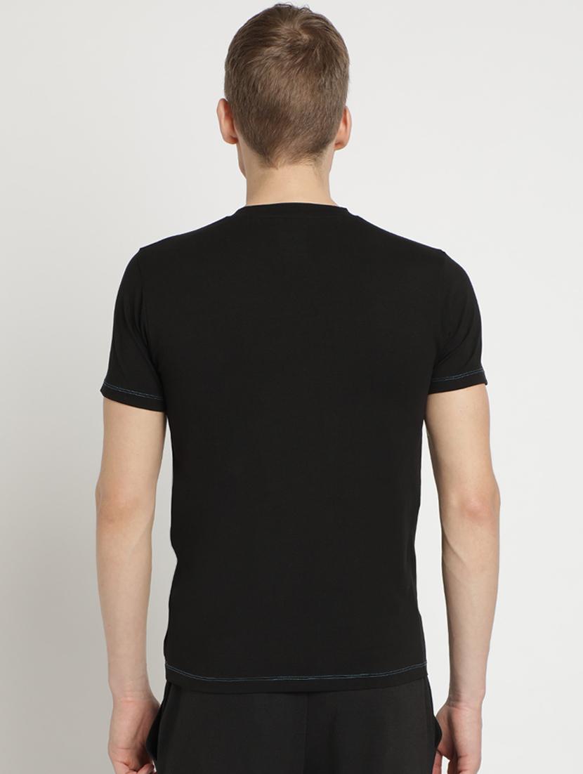 black front print t-shirt - 17235213 - Zoom Image - 3