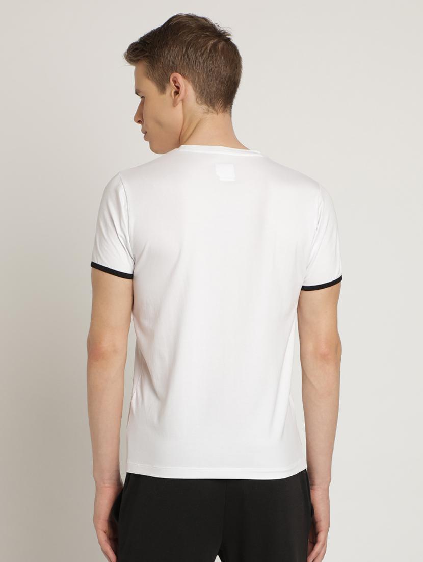 white color block cut & sew t-shirt - 17235214 - Zoom Image - 3