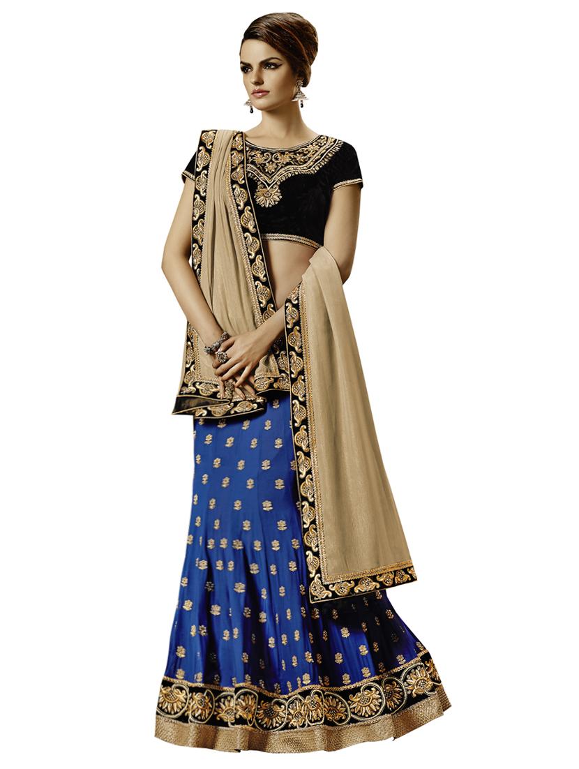 embroidered saree lehenga - 17235296 - Zoom Image - 1