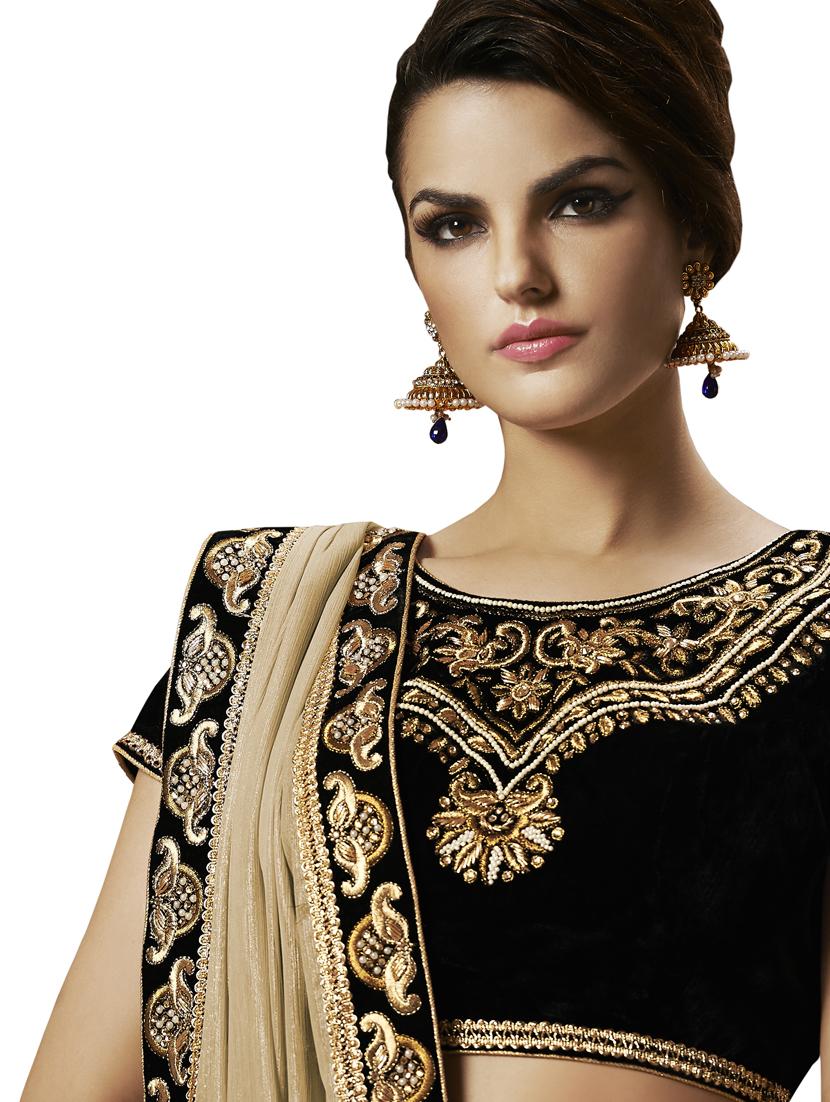 embroidered saree lehenga - 17235296 - Zoom Image - 2