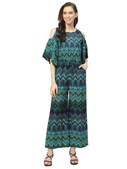 cold shoulder full leg jumpsuit - 17235555 - Standard Image - 1