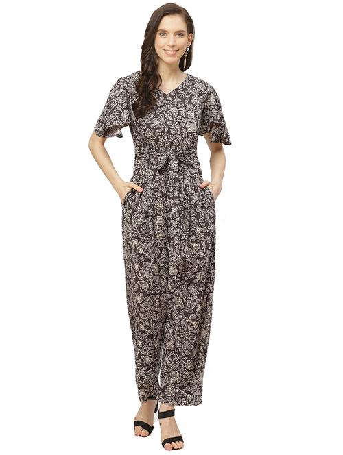 floral full leg jumpsuit - 17235563 - Standard Image - 1