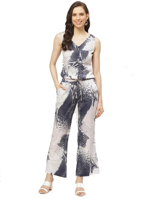 printed full leg jumpsuit - 17235568 - Standard Image - 1