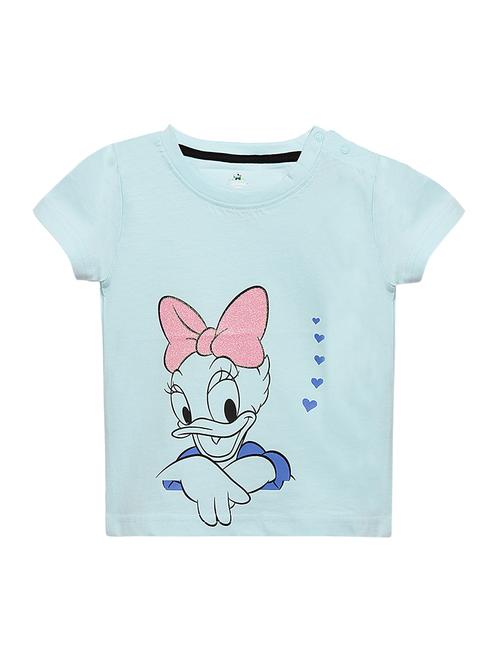 blue cotton regular tops & tee - 17235653 - Very Small Image - 1