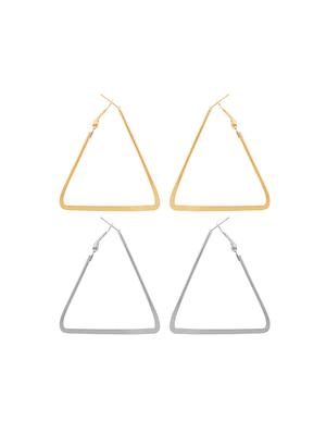 silver metal hoop earring - 17235896 - Standard Image - 2