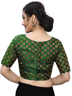bottle green printed blouse - 17236232 - Standard Image - 3
