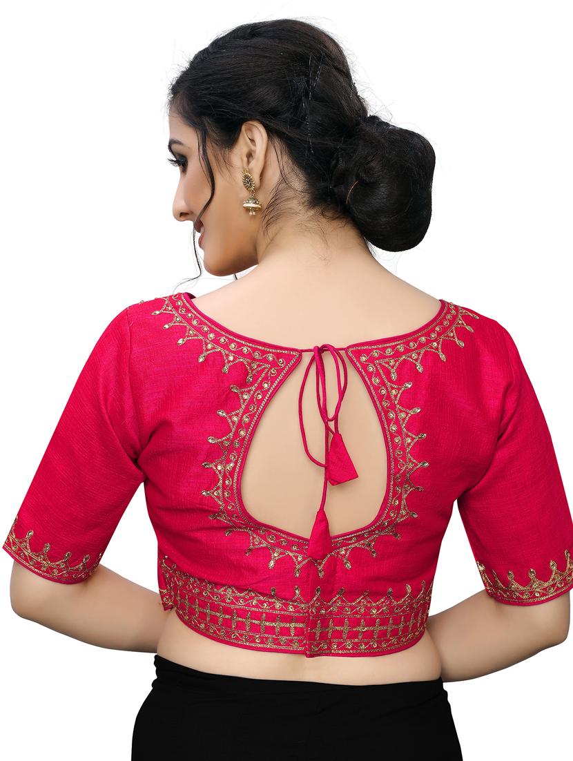 self design embroidered blouse - 17236233 - Zoom Image - 3
