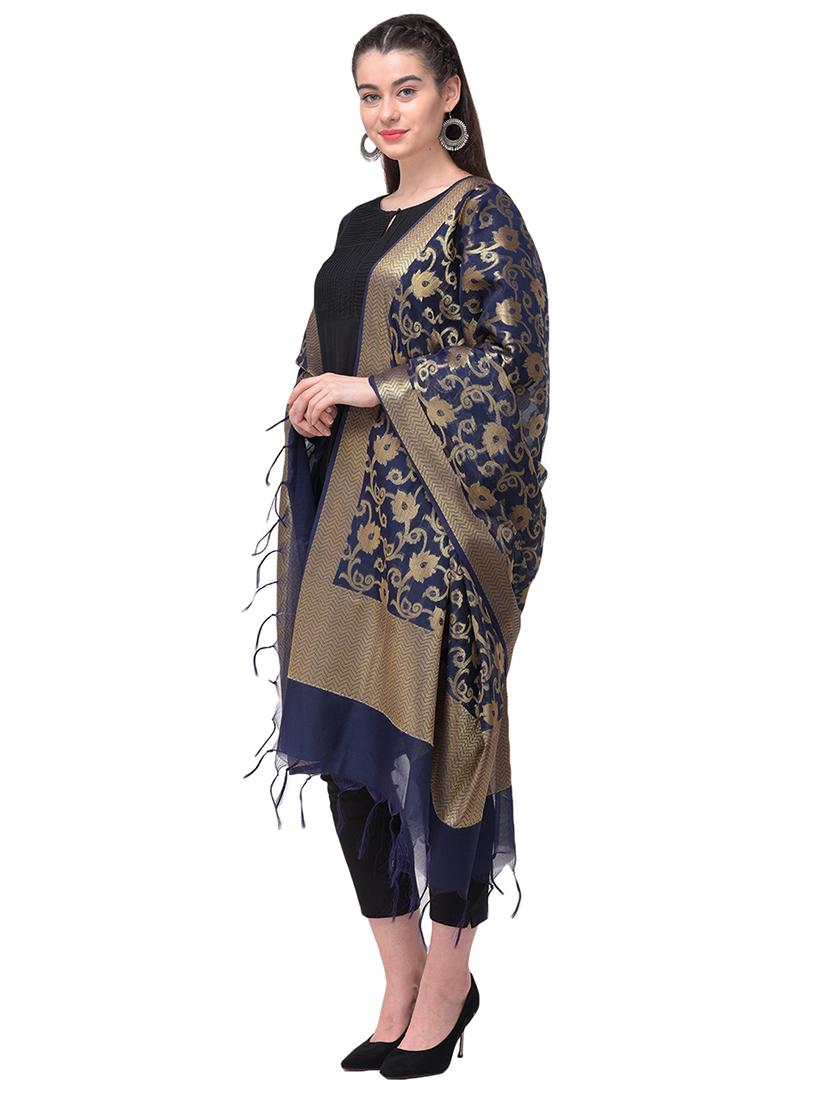 jacquard work banarasi dupatta - 17236523 - Zoom Image - 2