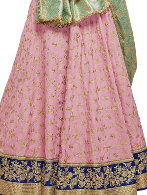 zari work saree lehenga - 17237001 - Standard Image - 2