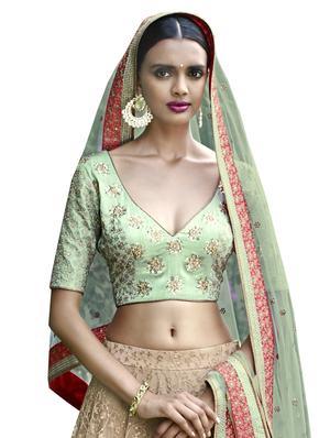 embroidered saree lehenga - 17237330 - Standard Image - 2