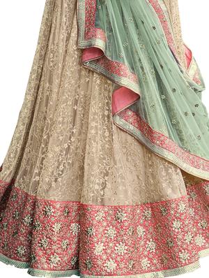 embroidered saree lehenga - 17237330 - Standard Image - 3