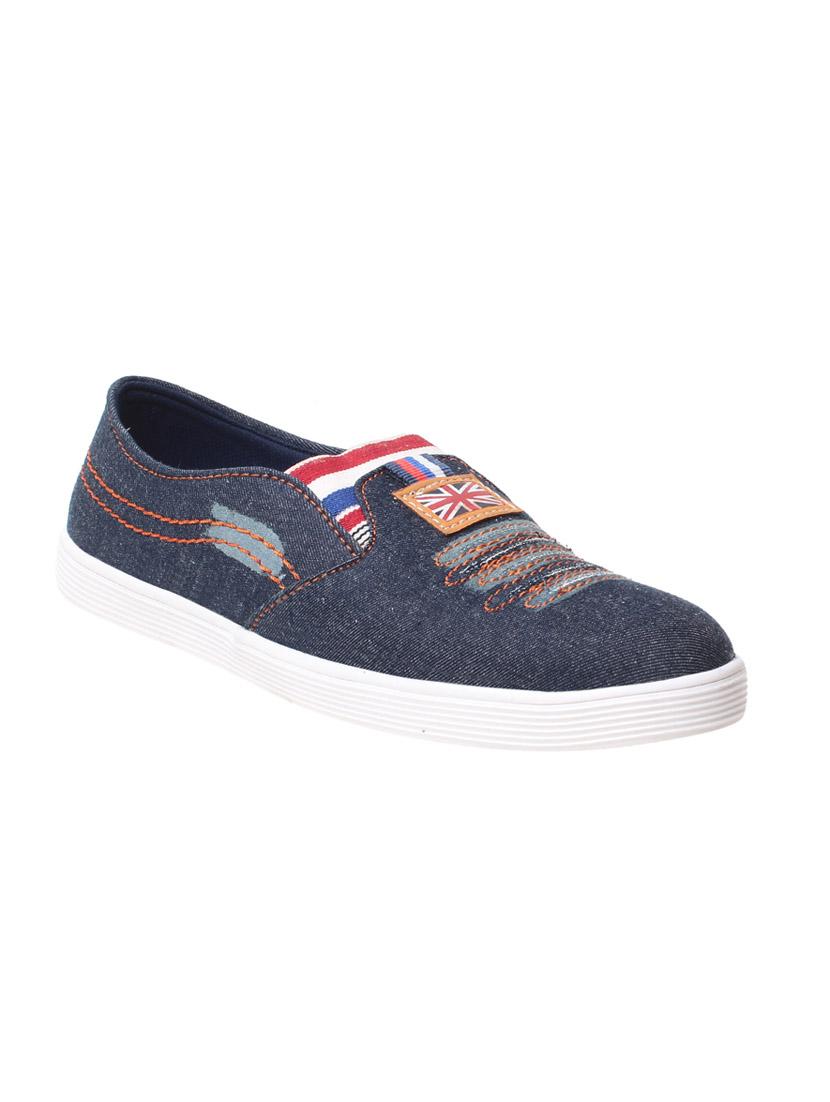 blue synthetic slip on shoes - 17237541 - Zoom Image - 1