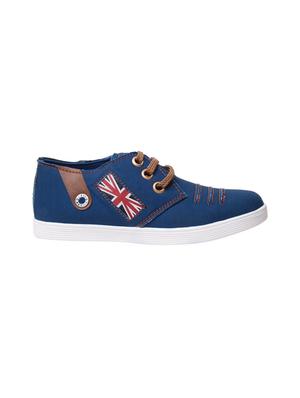 blue synthetic slip on shoes - 17237544 - Standard Image - 2