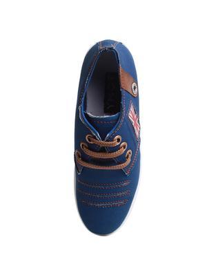 blue synthetic slip on shoes - 17237544 - Standard Image - 4