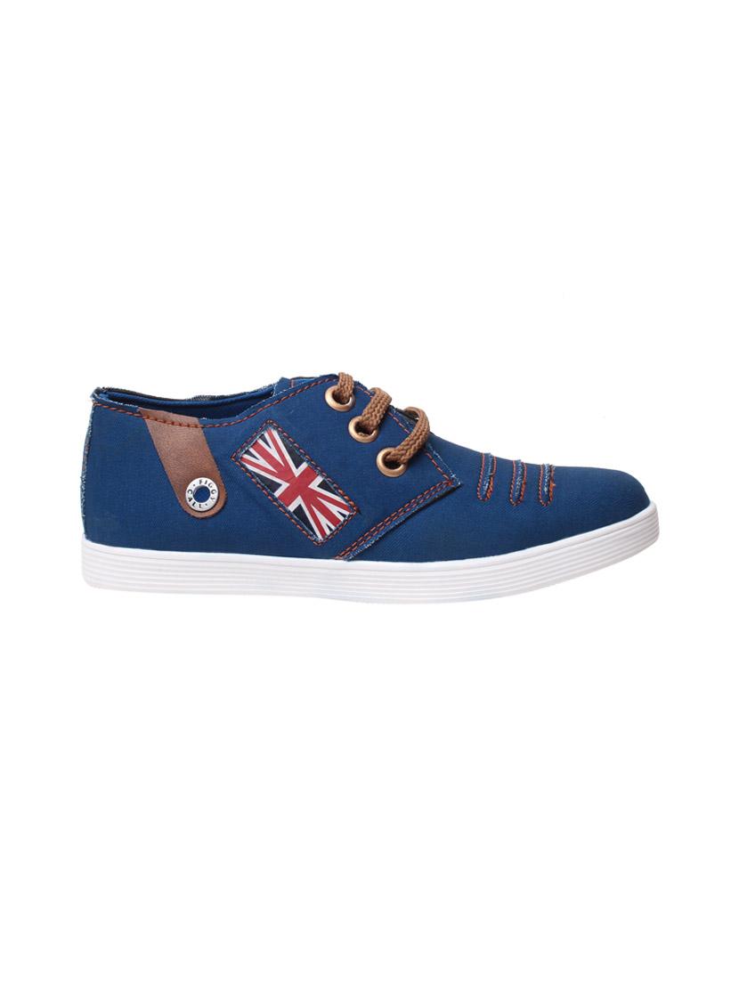 blue synthetic slip on shoes - 17237544 - Zoom Image - 2