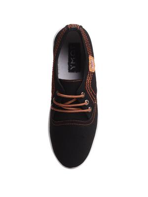 black synthetic slip on shoes - 17237547 - Standard Image - 4