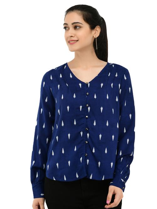 long sleeved printed top - 17237561 - Standard Image - 1