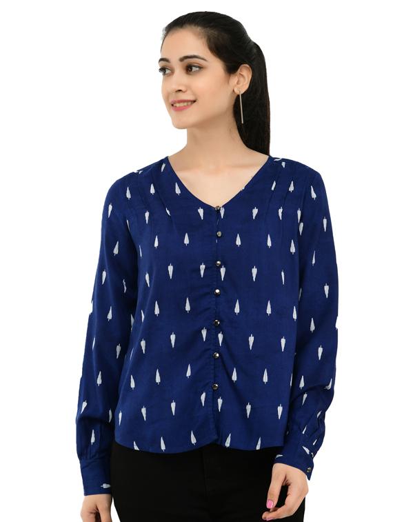 long sleeved printed top - 17237561 - Zoom Image - 1