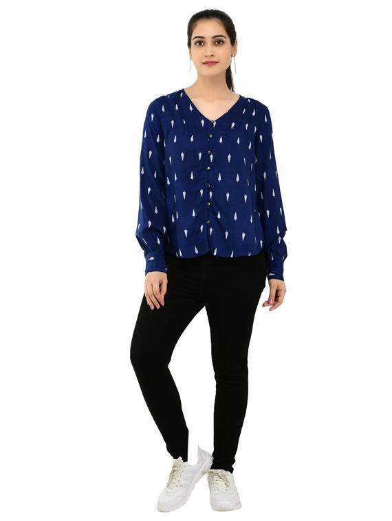 long sleeved printed top - 17237561 - Zoom Image - 4