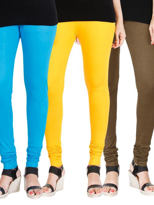 cotton lycra legging set of 3 - 17237748 - Standard Image - 1