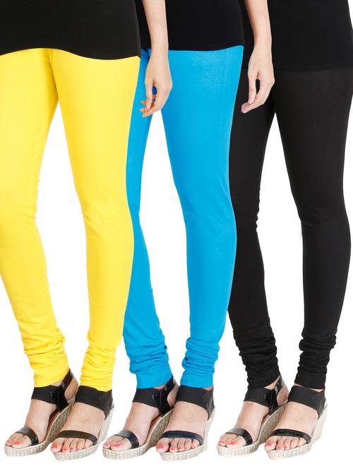 cotton lycra legging set of 3 - 17237785 - Standard Image - 1