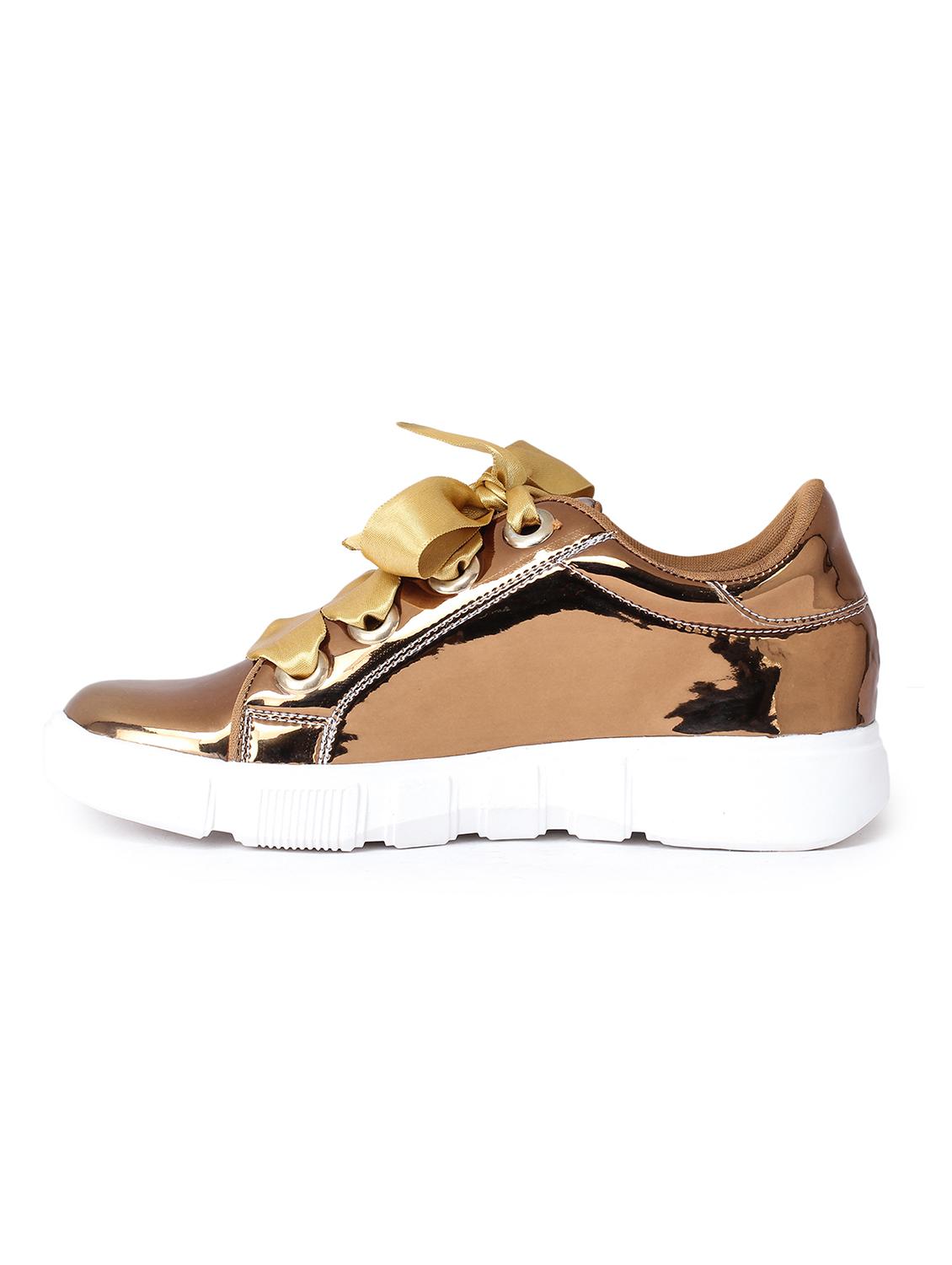 copper synthetic laceup sneakers - 17238491 - Zoom Image - 2
