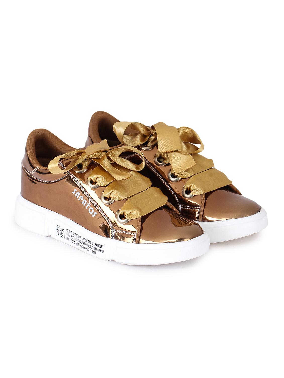 copper synthetic laceup sneakers - 17238491 - Zoom Image - 4