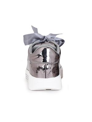 grey synthetic laceup sneakers - 17238492 - Standard Image - 5