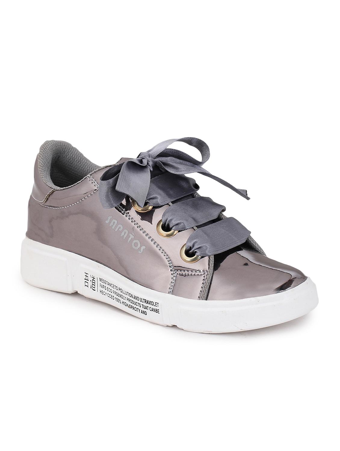 grey synthetic laceup sneakers - 17238492 - Zoom Image - 1