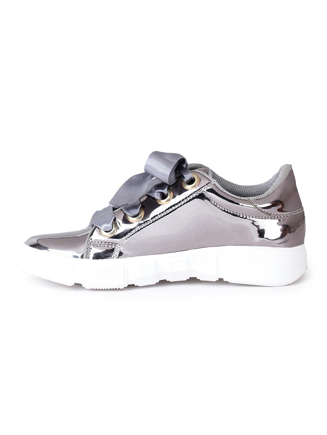grey synthetic laceup sneakers - 17238492 - Zoom Image - 2