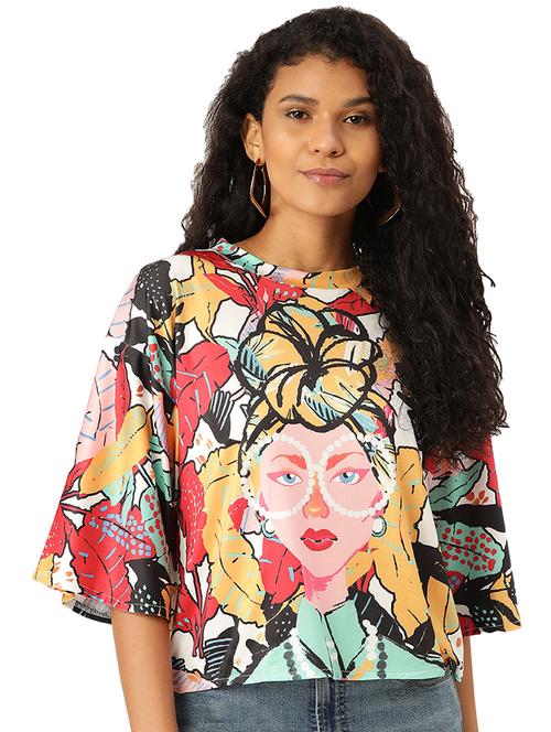 flutter sleeves graphic top - 17238782 - Very Small Image - 1