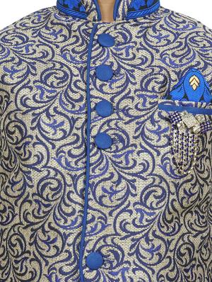blue silk kurta sets - 17239350 - Standard Image - 4