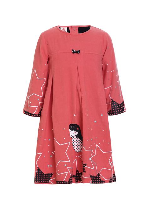 pink corduroy frock - 17239418 - Standard Image - 1