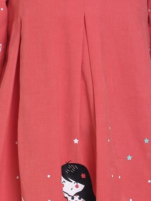 pink corduroy frock - 17239418 - Standard Image - 3