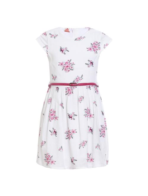 white rayon frock - 17239423 - Standard Image - 1