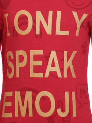 red cotton jersey regular tee - 17239445 - Standard Image - 3
