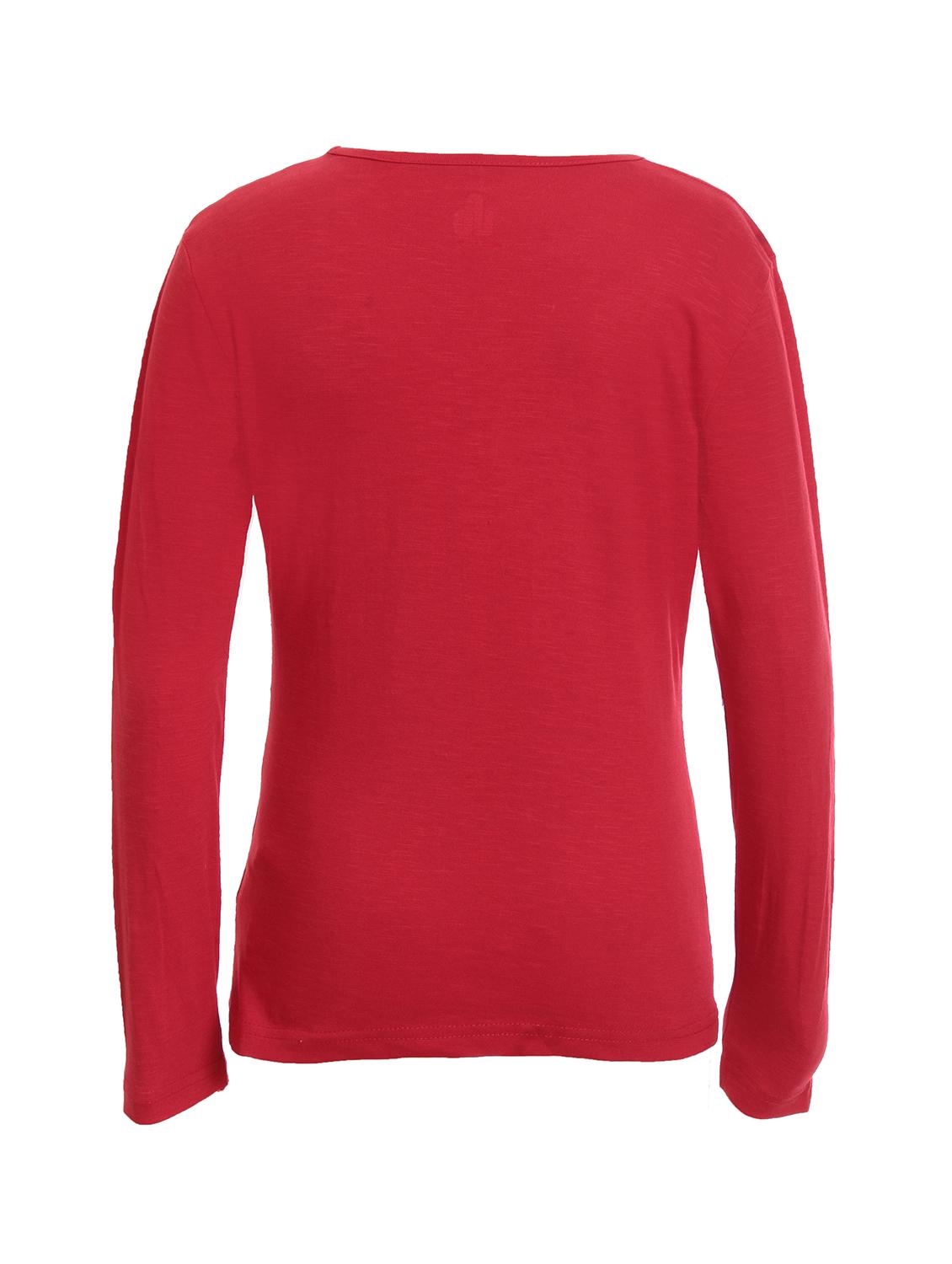 red cotton jersey regular tee - 17239445 - Zoom Image - 2
