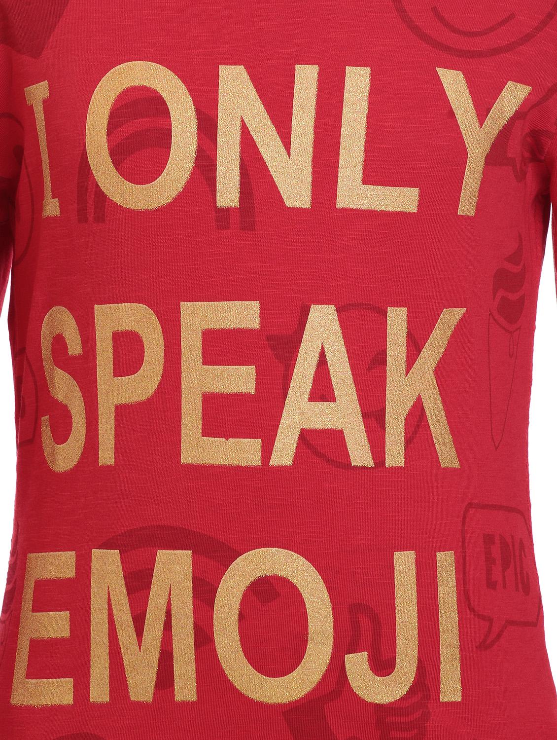 red cotton jersey regular tee - 17239445 - Zoom Image - 3