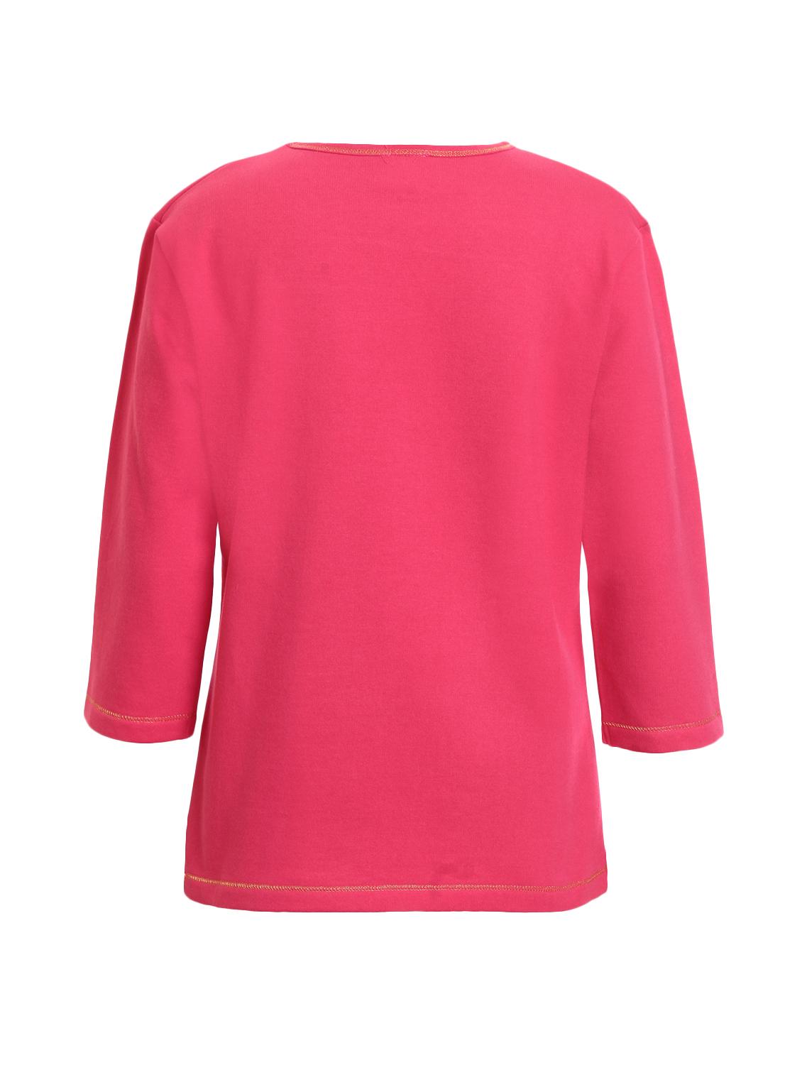 pink cotton jersey regular tee - 17239448 - Zoom Image - 2