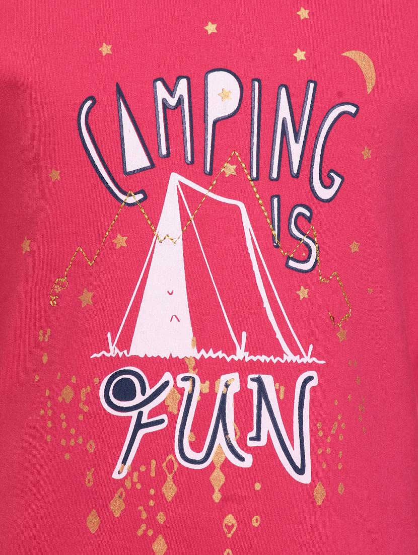 pink cotton jersey regular tee - 17239448 - Zoom Image - 3
