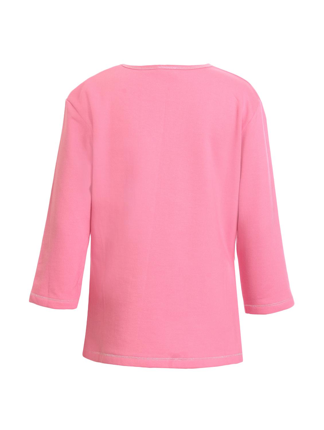 pink cotton jersey regular tee - 17239451 - Zoom Image - 2
