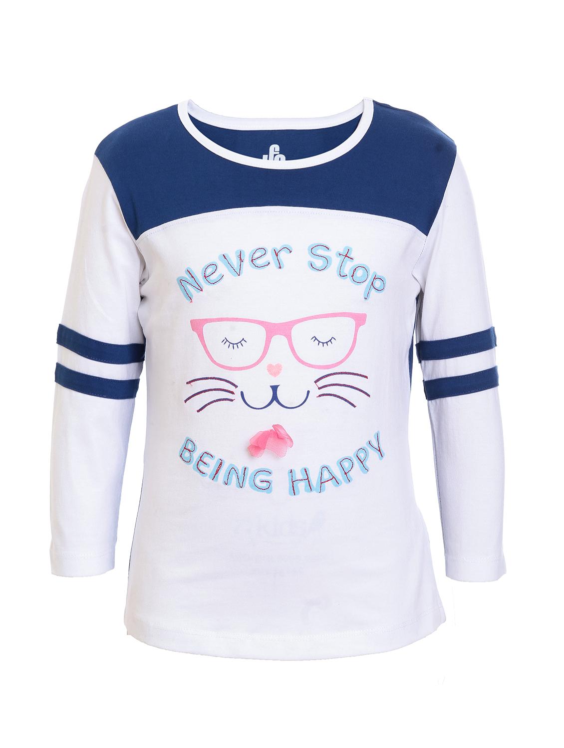 blue cotton jersey regular tee - 17239452 - Zoom Image - 1